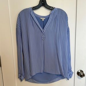 Joie blue white stripe blouse